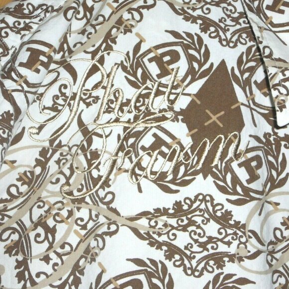 PHAT FARM Phat Classics Mens Vintage 90s Shirt Sz 2XL Dramatic Logo Brown - Picture 5 of 8